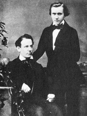 Reményi Ede és Johannes Brahms 1852-ben. Forrás: Wikipedia