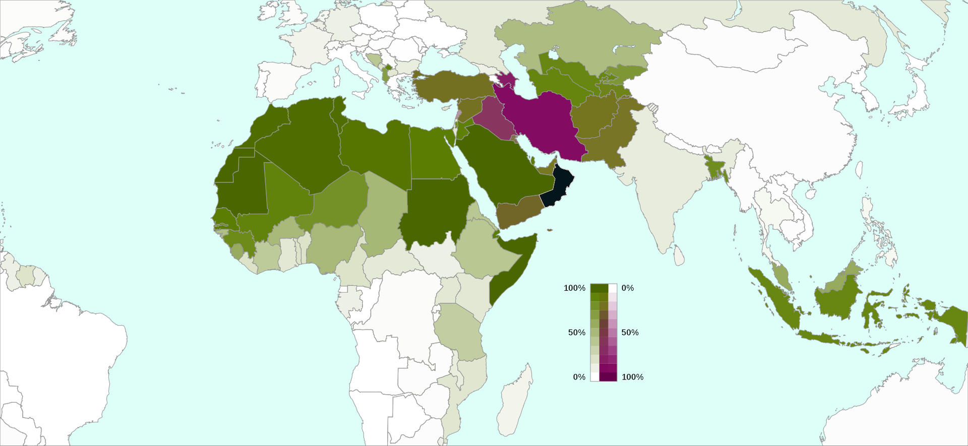 iszlámról térkép