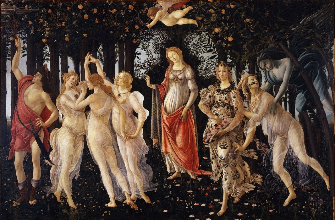 Botticelli: Tavasz (Primavera), 1470/80 k. Forrás: Wikimedia Commons